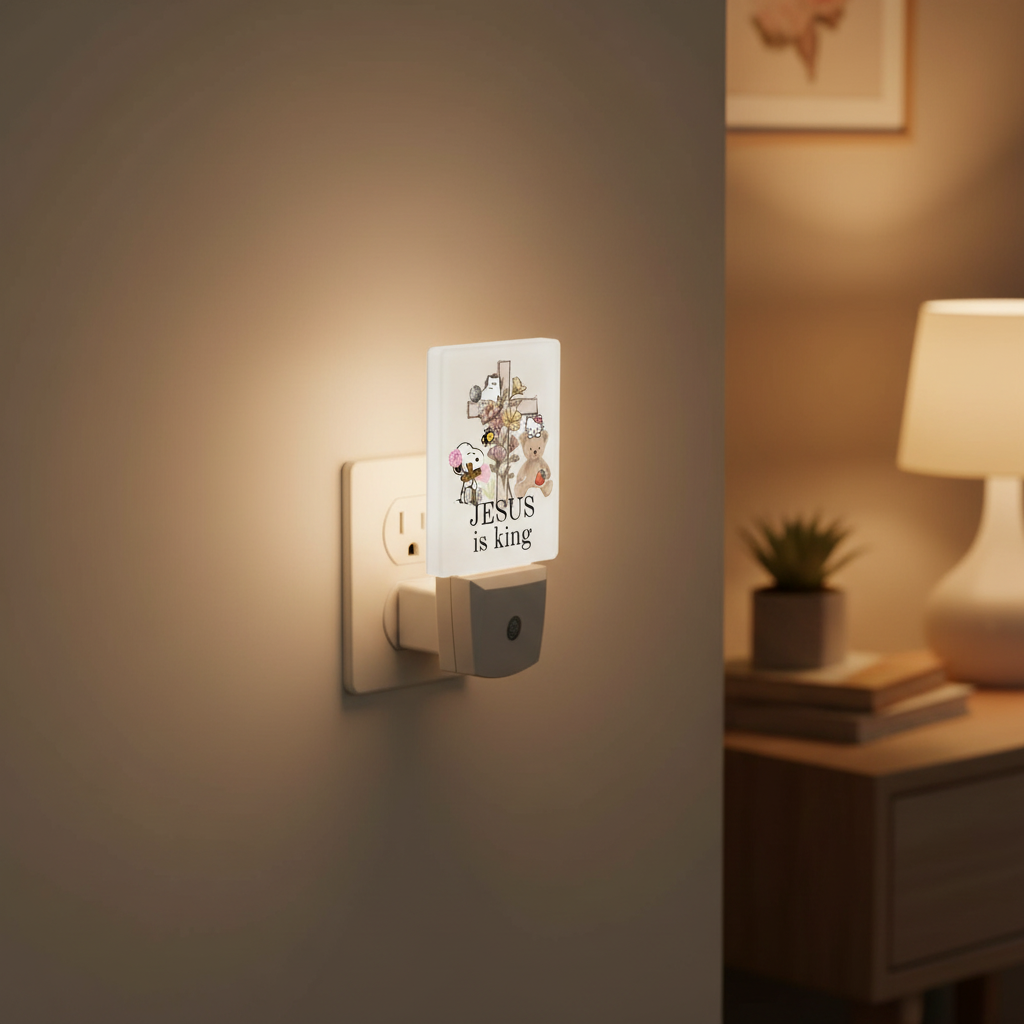 Jesus is King Night Light Mockup